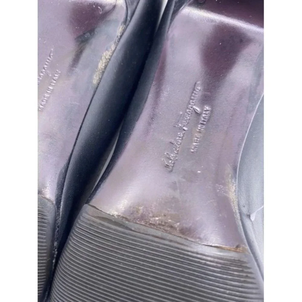 Salvatore Ferragamo Black Light Insignia Pumps Size Us - Picture 9 of 10